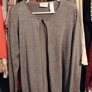 Liz Claiborne Sparkling Gray Cardigan